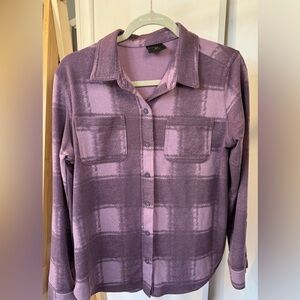 32 Degrees Purple Plaid Button Down Shirt